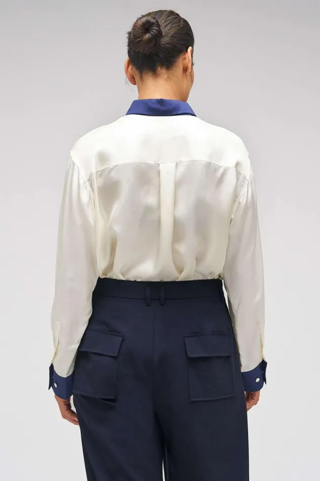 Oroton Celestial Print Shirt Antique White Women Tops Oroton Celestial Print Shirt Antique White Women Tops