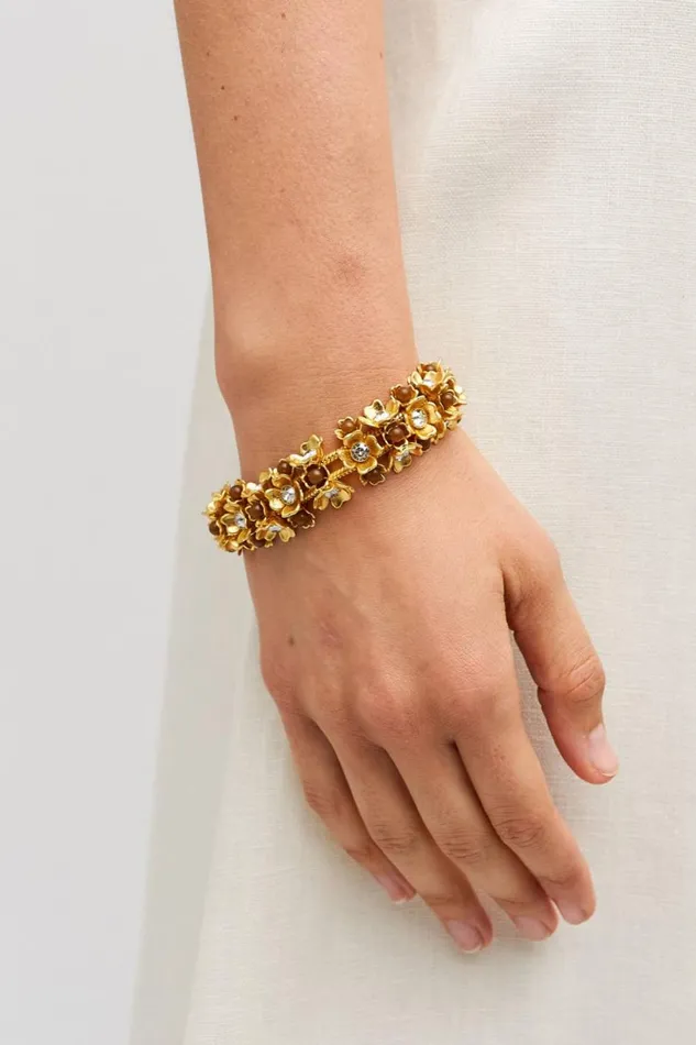 Oroton Flora Bracelet Worn Gold Women Jewellery Oroton Flora Bracelet Worn Gold Women Jewellery