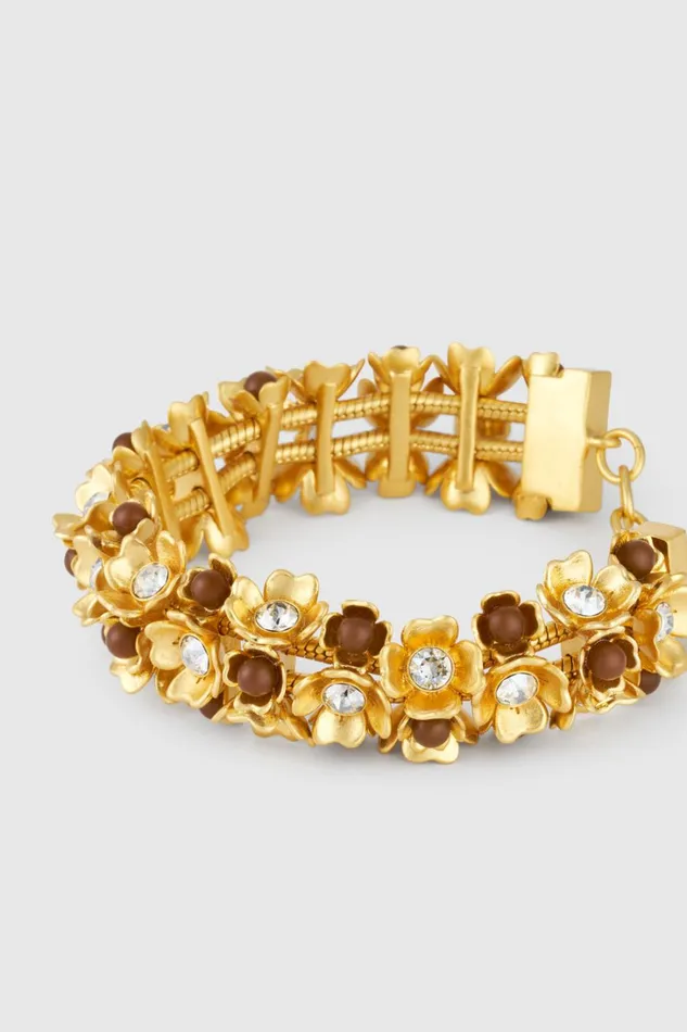 Oroton Flora Bracelet Worn Gold Women Jewellery Oroton Flora Bracelet Worn Gold Women Jewellery