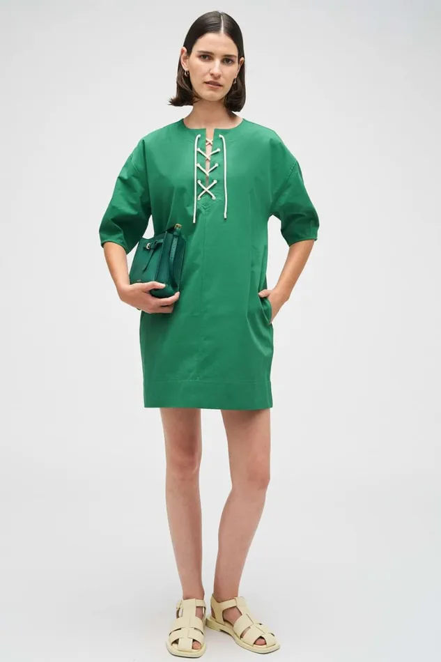 Oroton Lace Up Dress Villa Green Women Dresses Oroton Lace Up Dress Villa Green Women Dresses