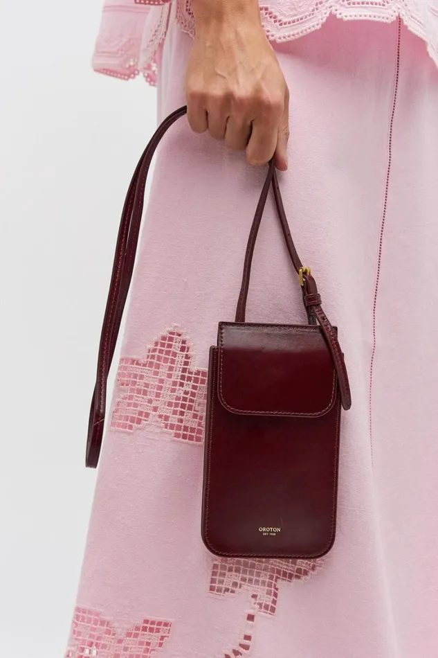 Oroton Margot Phone Crossbody Currant Women Crossbody Oroton Margot Phone Crossbody Currant Women Crossbody