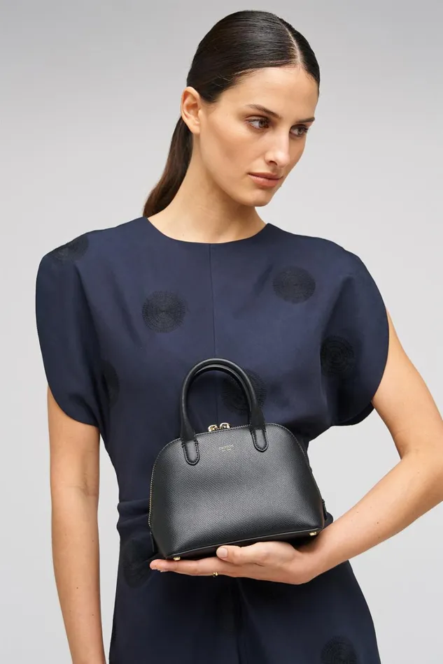 Oroton Muse Micro Griptop Black Women Mini Bags Oroton Muse Micro Griptop Black Women Mini Bags