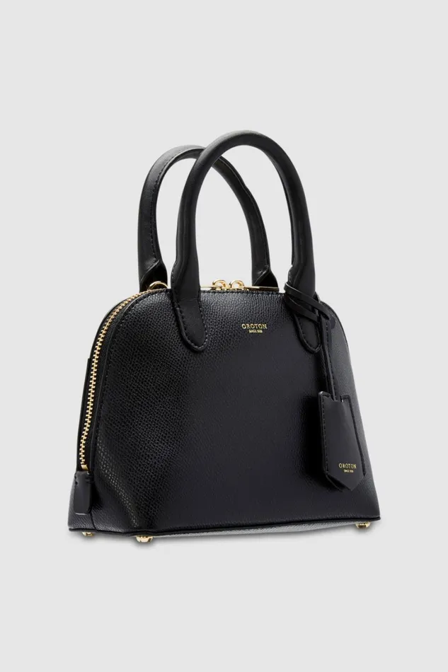 Oroton Muse Micro Griptop Black Women Mini Bags Oroton Muse Micro Griptop Black Women Mini Bags