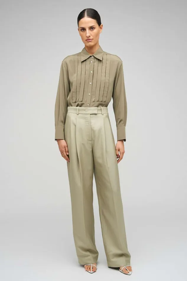 Oroton Pleat Pant Laurel Women Pants Oroton Pleat Pant Laurel Women Pants