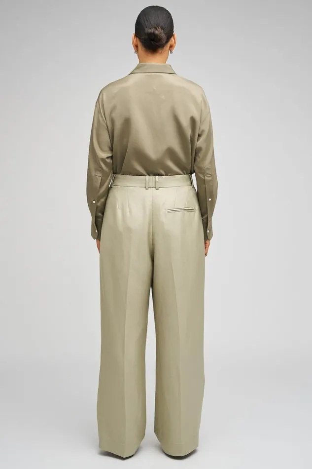 Oroton Pleat Pant Laurel Women Pants Oroton Pleat Pant Laurel Women Pants