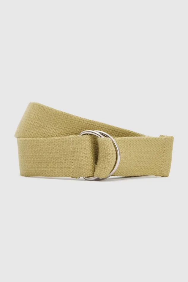 Oroton Quinn Webbing Belt Wheat Women Belts