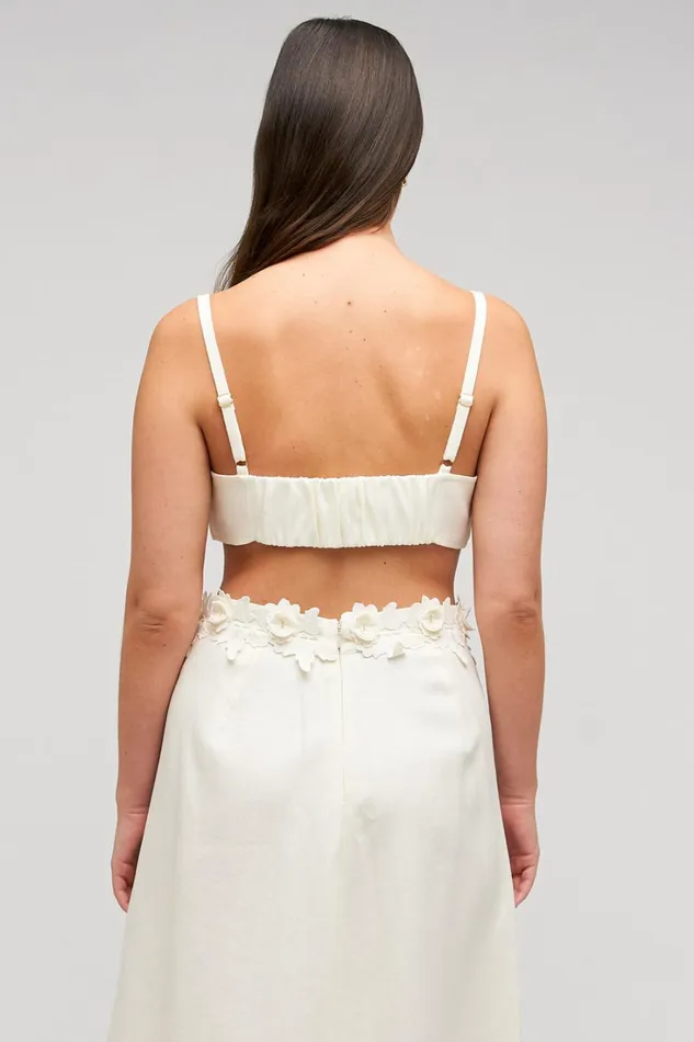 Oroton Rosebud Lace Bralet Soft Cream Women Tops Oroton Rosebud Lace Bralet Soft Cream Women Tops