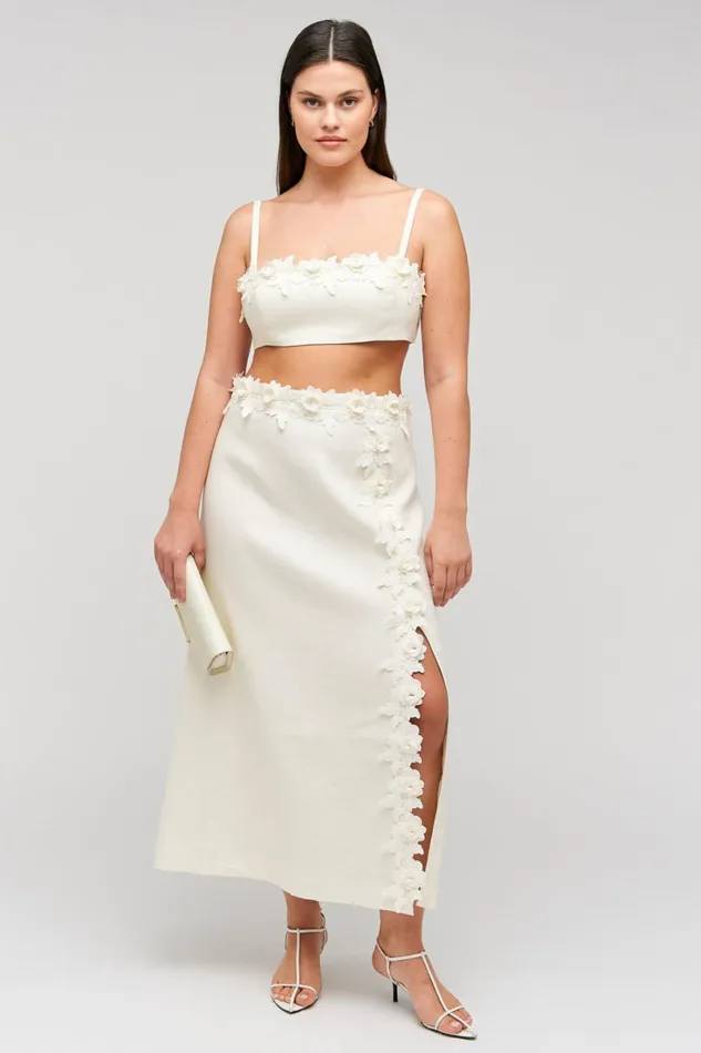 Oroton Rosebud Lace Bralet Soft Cream Women Tops Oroton Rosebud Lace Bralet Soft Cream Women Tops