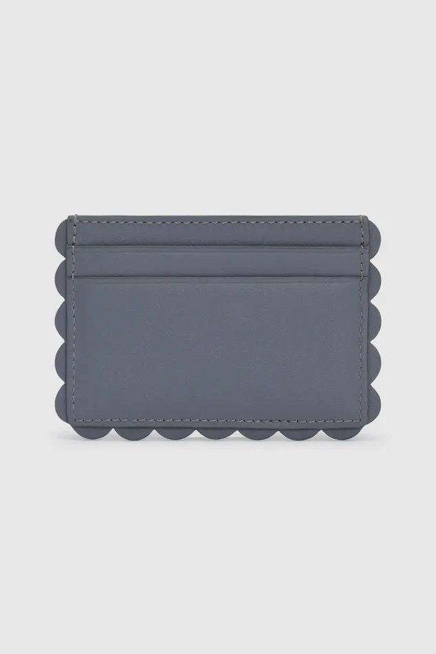 Oroton Scallop Card Sleeve Slate Women Wallets Oroton Scallop Card Sleeve Slate Women Wallets