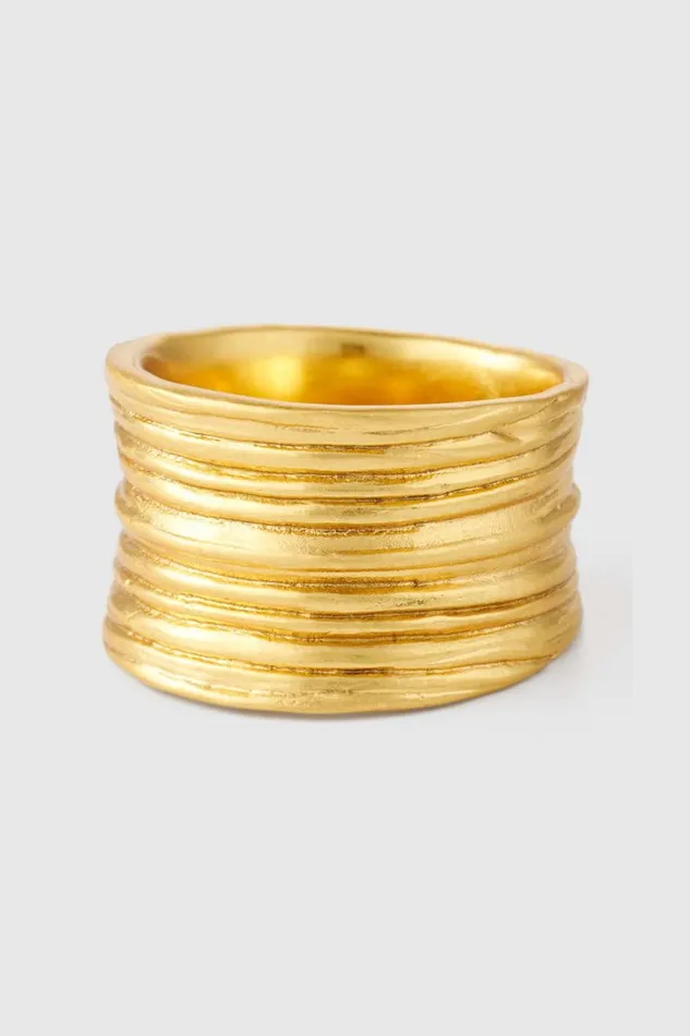 Oroton Seagrass Ring Worn Gold Women Jewellery Oroton Seagrass Ring Worn Gold Women Jewellery