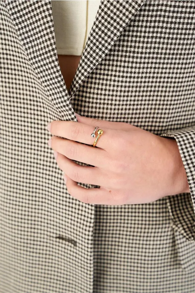 Oroton Sphere Split Ring Goldsilver Women Jewellery Oroton Sphere Split Ring Goldsilver Women Jewellery