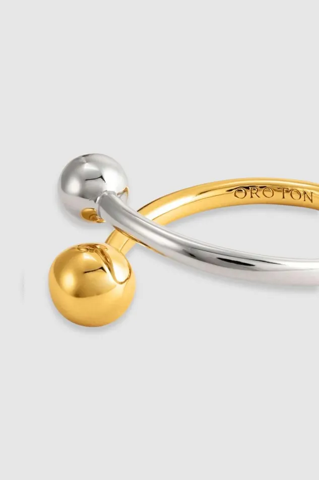 Oroton Sphere Split Ring Goldsilver Women Jewellery Oroton Sphere Split Ring Goldsilver Women Jewellery