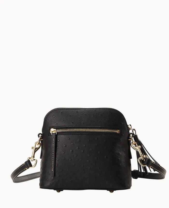 Ostrich Domed Crossbody Black Woman Dooney and Bourke Crossbodies Ostrich Domed Crossbody Black Woman Dooney and Bourke Crossbodies