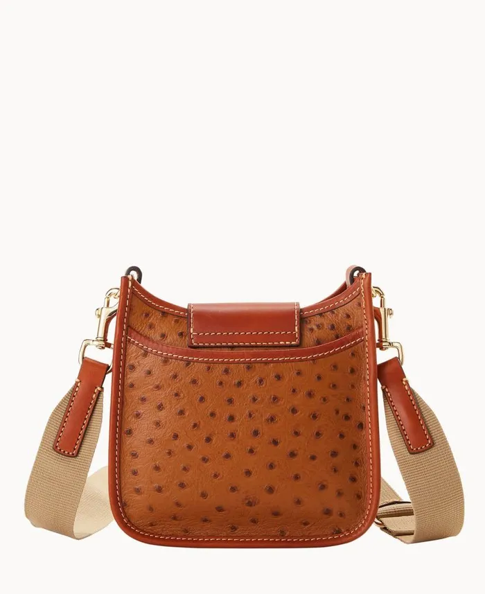 Ostrich Turnlock Messenger 20 Caramel Woman Dooney and Bourke Mini Bags Ostrich Turnlock Messenger 20 Caramel Woman Dooney and Bourke Mini Bags