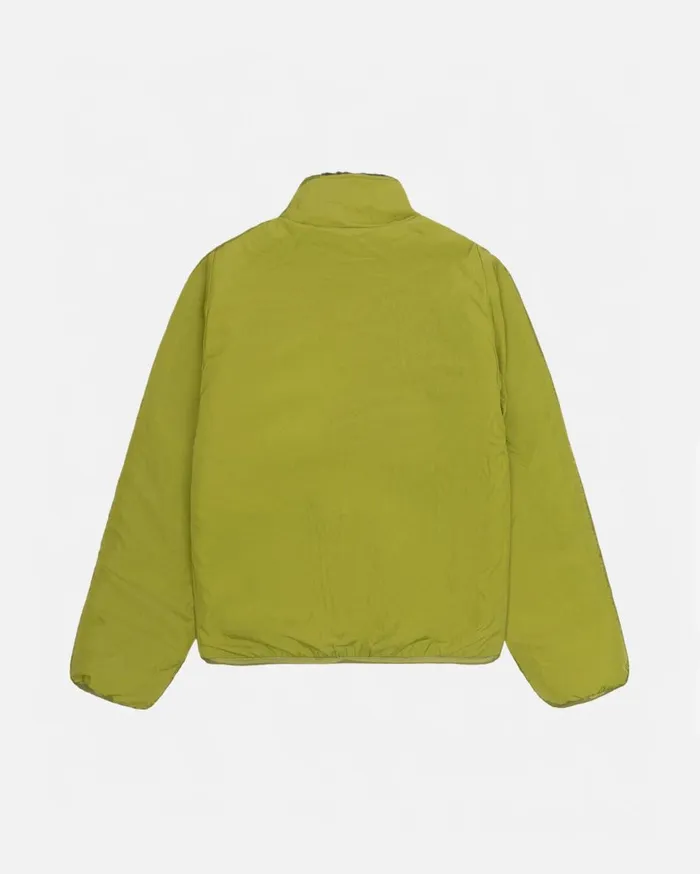 Outerwear MenWomen Stussy SHERPA REVERSIBLE JACKET Dark Green