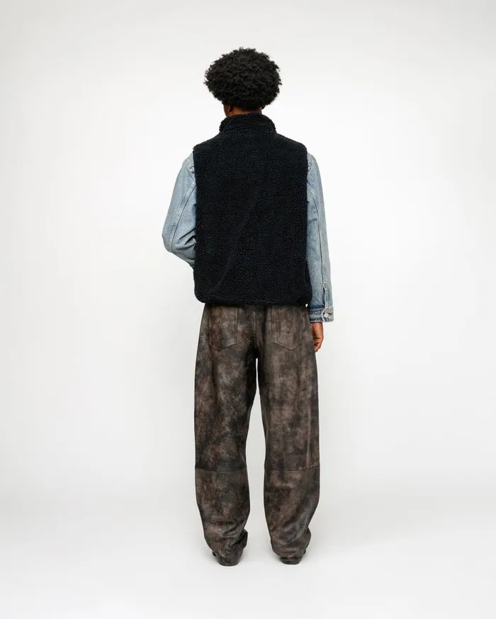 Outerwear MenWomen Stussy SHERPA REVERSIBLE VEST Black
