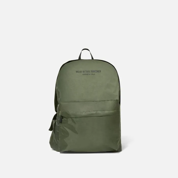 Packable Raincoat With Backpack Olive Men Kenneth Cole Bags