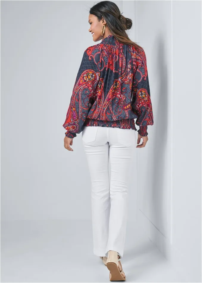 PAISLEY TOP Navy Multi Women VENUS Night Out Tops