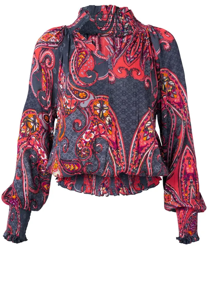 PAISLEY TOP Navy Multi Women VENUS Night Out Tops