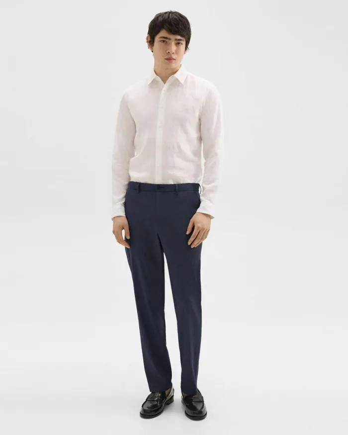 Pants Men Theory Curtis Drawstring Pant In Good Linen Space