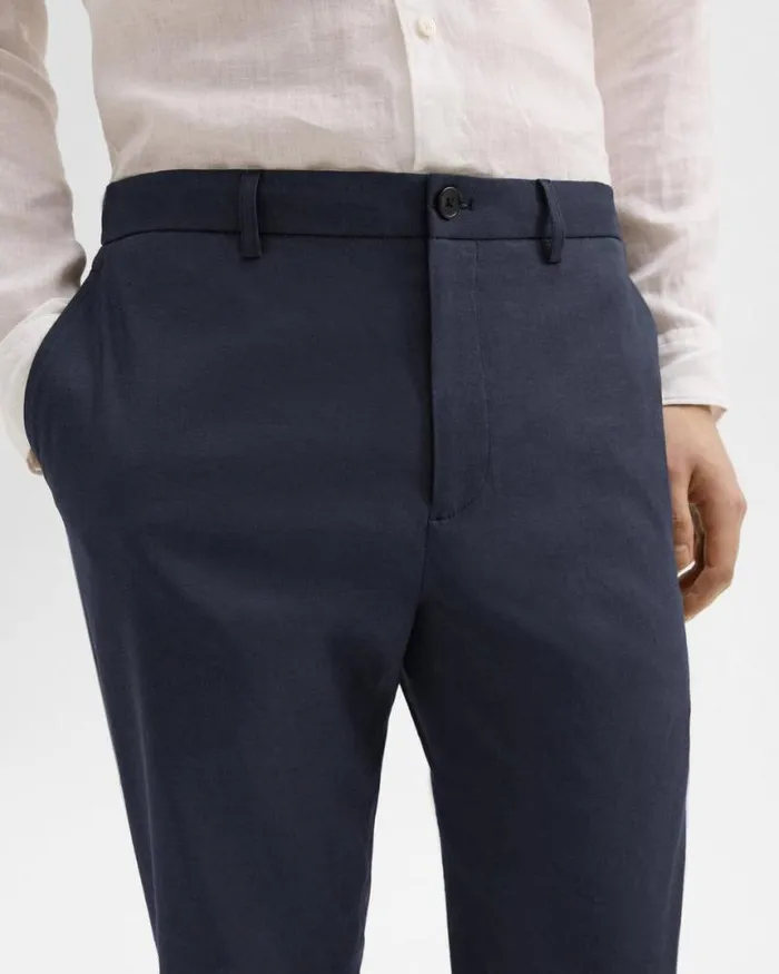 Pants Men Theory Curtis Drawstring Pant In Good Linen Space