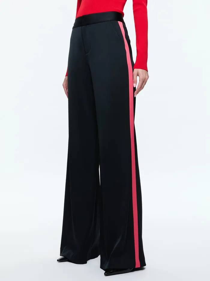 Pants Women Alice Olivia Dylan Pant Blackbright Ruby