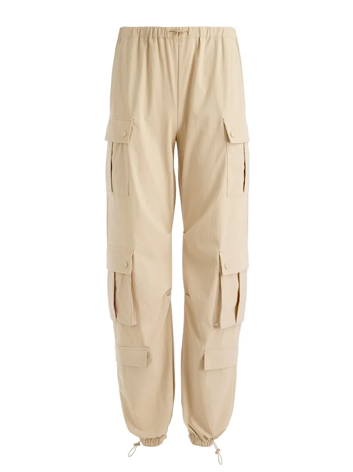 Pants Women Alice Olivia Shara Parachute Cargo Pant Almond