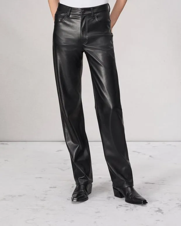 Pants Women Rag and Bone Harlow Faux Leather Pant Black