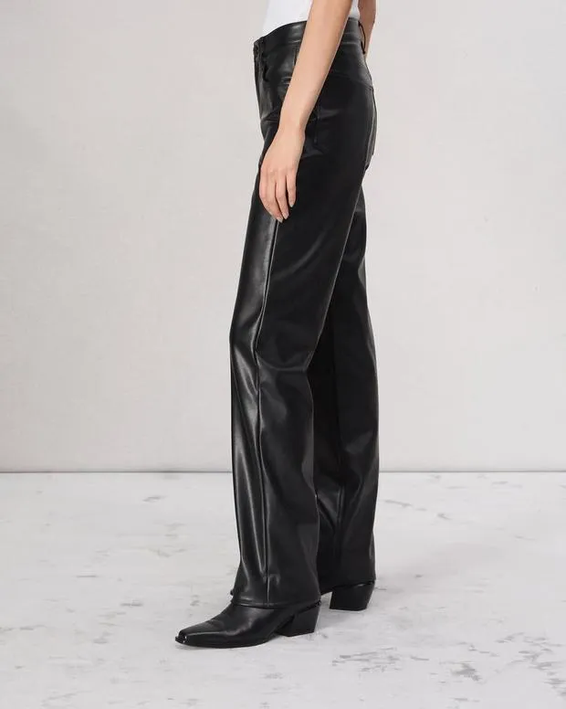 Pants Women Rag and Bone Harlow Faux Leather Pant Black