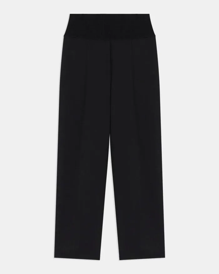 Pants Women Theory Carrot Pant In Crepe Black Pants Women Theory Carrot Pant In Crepe Black