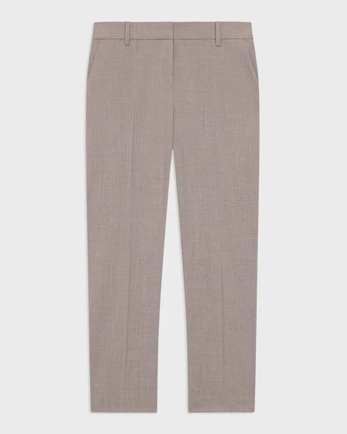 Pants Women Theory Treeca Pant In Good Wool Cinder Melange