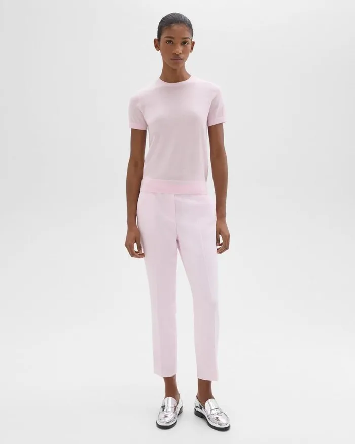 Pants Women Theory Treeca PullOn Pant In Admiral Crepe Bloom