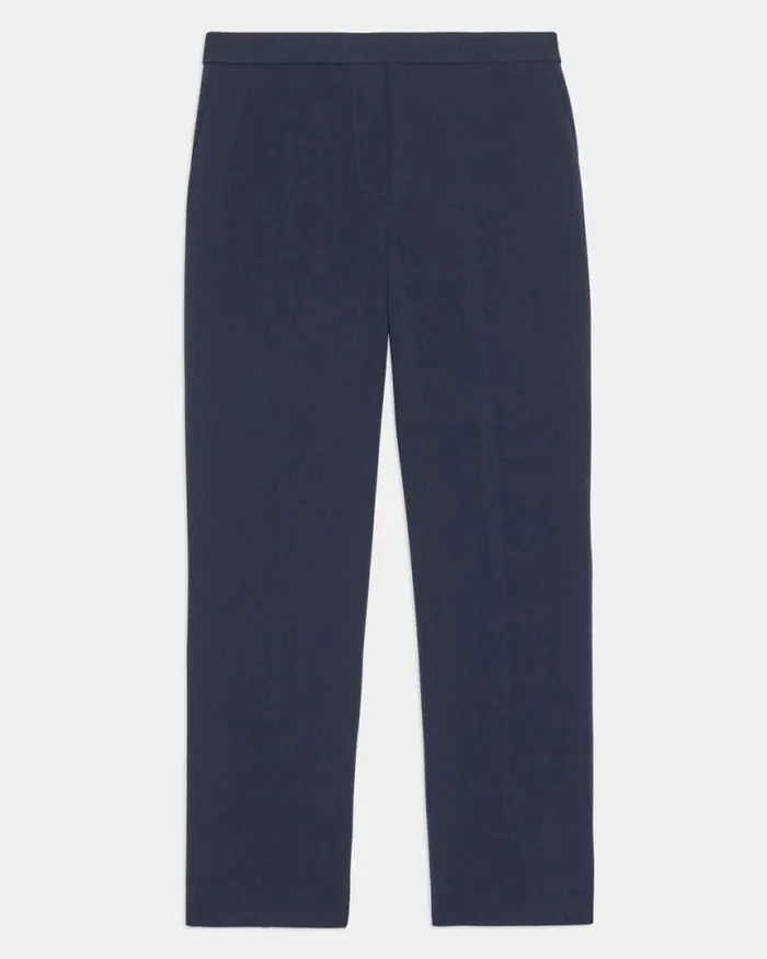 Pants Women Theory Treeca PullOn Pant In Striped Admiral Crepe Nocturne Navy