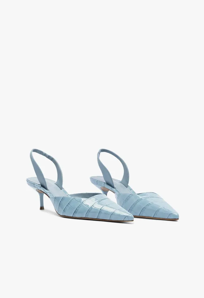 Paola Mid Sling Pump Blue Women Schutz Shoes