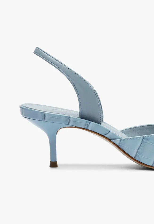 Paola Mid Sling Pump Blue Women Schutz Shoes