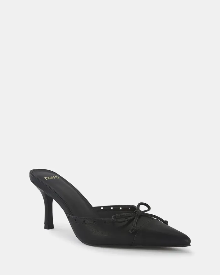 Party ITALO BLACK Closed Toe Heels NOVO Shoes Women