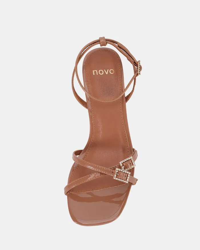 Party NOVO Shoes Women MAGALI TOFFEE PATENT Block Heels