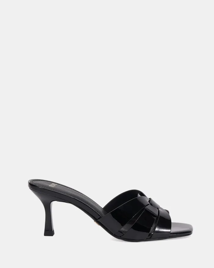 Party NOVO Shoes Women VIVIANNE Black Patent Mules