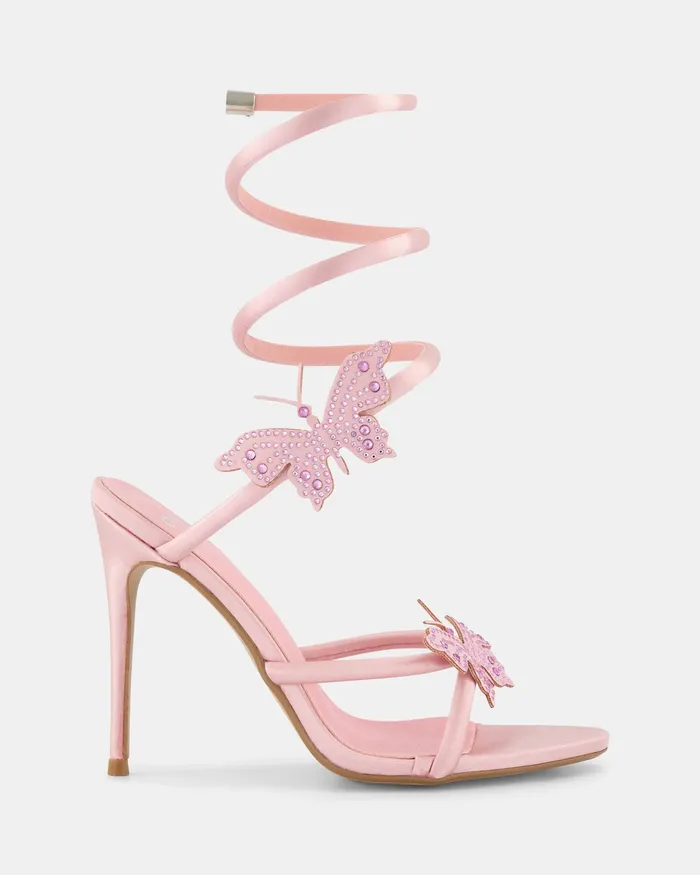 Party Women ZAISHA SOFT PINK Open Toe Heels NOVO Shoes