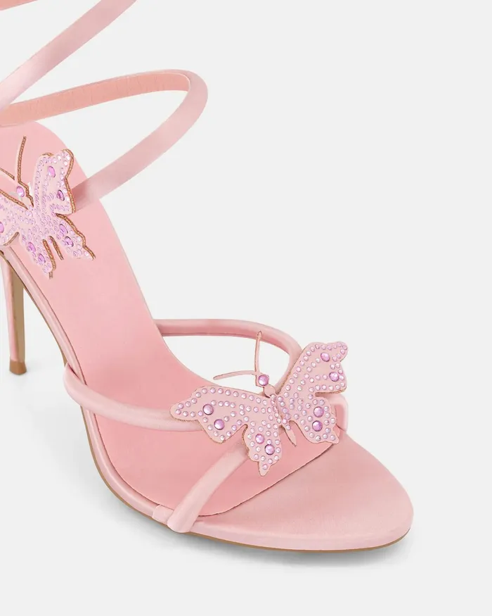Party Women ZAISHA SOFT PINK Open Toe Heels NOVO Shoes