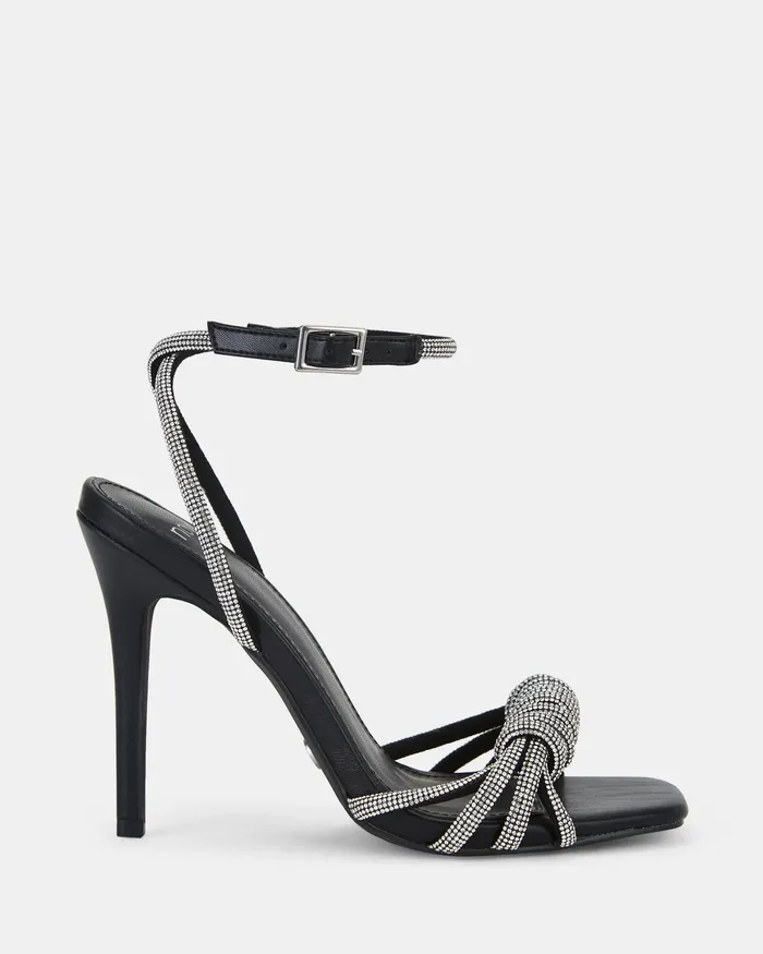 Party YATEE BLACK Open Toe Heels NOVO Shoes Women