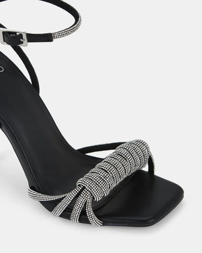 Party YATEE BLACK Open Toe Heels NOVO Shoes Women