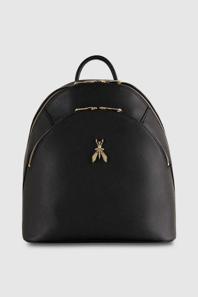 Patrizia Pepe Backpacks Fly Leather Backpack With Double Pocket Black 8211 Women