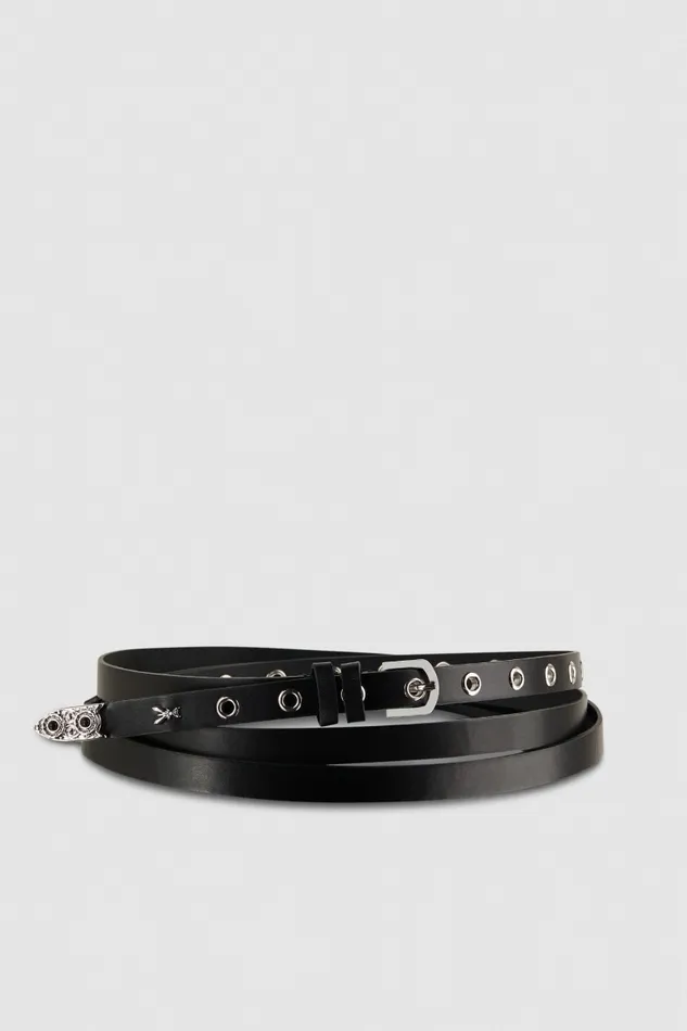 Patrizia Pepe Belts LowWaisted Double Belt Black 8211 Women