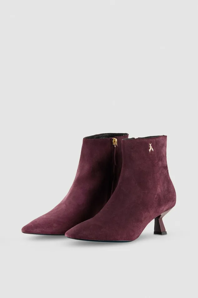 Patrizia Pepe Boots Leather Ankle Boots With Zipper Purple 8211 Women