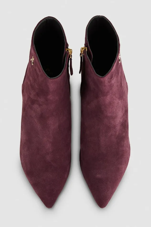 Patrizia Pepe Boots Leather Ankle Boots With Zipper Purple 8211 Women