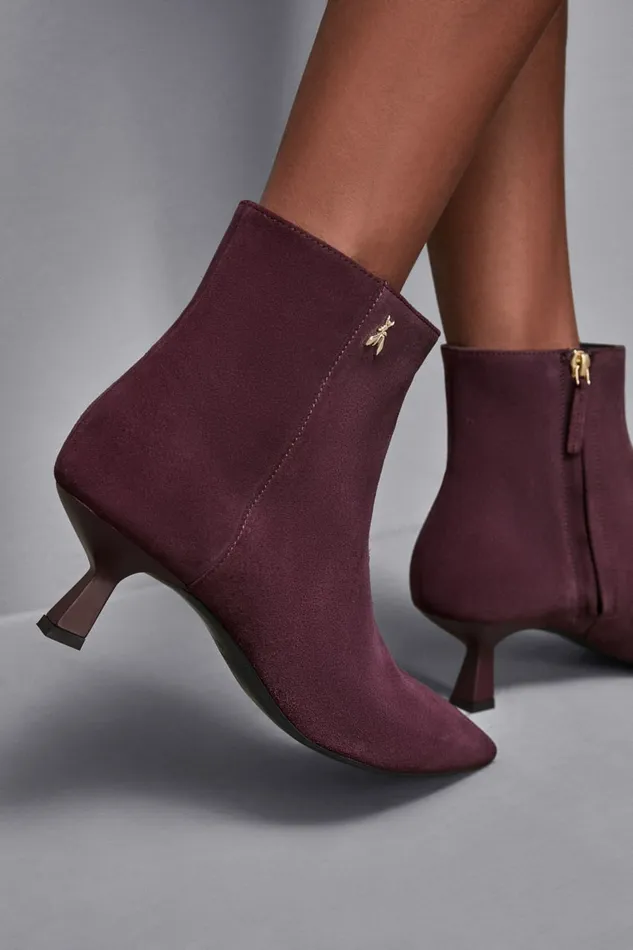Patrizia Pepe Boots Leather Ankle Boots With Zipper Purple 8211 Women
