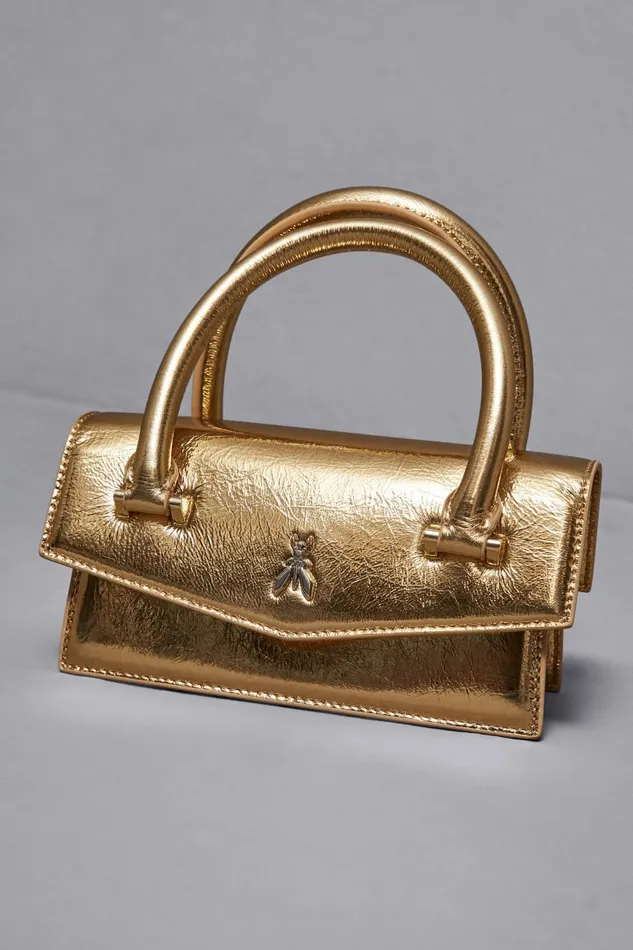 Patrizia Pepe Crossbodys Fly Bamby Leather Shoulder Bag Gold 8211 Women