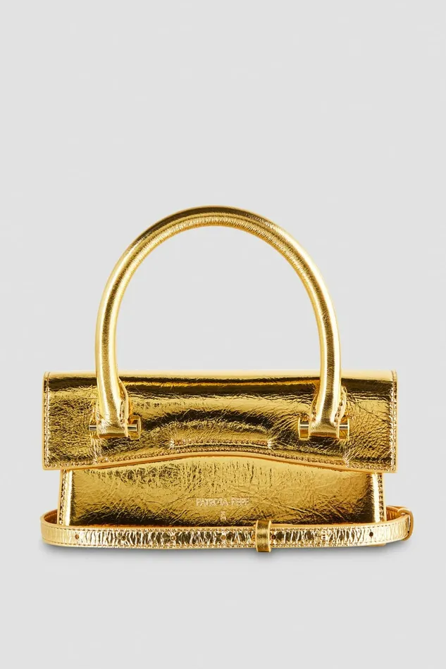 Patrizia Pepe Crossbodys Fly Bamby Leather Shoulder Bag Gold 8211 Women