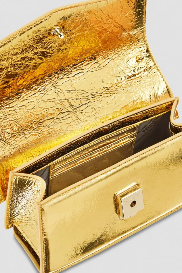 Patrizia Pepe Crossbodys Fly Bamby Leather Shoulder Bag Gold 8211 Women